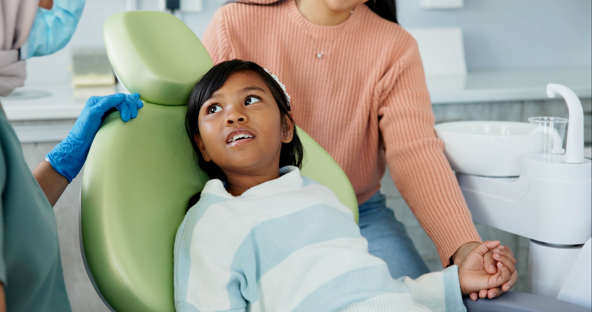 Kid, orthodontist and appointment for teeth or oral health education for prevention on tooth decay